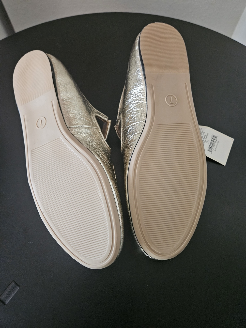✨ NWT A New Day Tasmin Metallic Gold Crisscross Mary Jane Flats ✨ Womans Size 7 - Picture 15 of 16